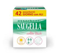 Saugella Cotton Touch Assorbenti Giorno con Ali 42 Pezzi Assorbenti in Cotone