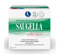 6 CONFEZIONI DI ASSORBENTI SAUGELLA IPOALLERGENICI CON ALI "NOTTE" + OMAGGIO