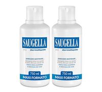 Saugella Dermoliquido, Detergente Intimo pH 3.5, Antiodore, 2x750 ml | Rinfrescante e Tonificante, con Salvia e Acido Lattico