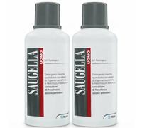 Saugella Uomo, Detergente Intimo e Corpo Rivitalizzante, Antiodore, 2 X 500 ml