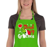 Saukore Divertente Grembiule da Cucina Natalizio per Donne e Uomini, Grembiuli da Cucina per le Feste con 2 Tasche, Graziosi Regali di Natale per Fornai Mamme Mogli Mariti Fidanzate