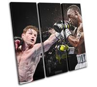 Saul Canelo Alvarez Boxing Grunge Sports TREBLE TELA parete arte foto stampa