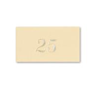 Saul Sadoch Biglietti 25 Argento per Bomboniera 20 Pz Bianco