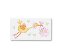 Saul Sadoch Biglietti Cicogna Rosa per Bomboniera 20 Pz