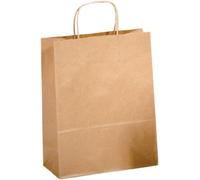 Saul Sadoch Conf. 25 Pz x Buste in carta con manico ritorto avana 16x8x21 cm