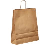 Saul Sadoch Conf. 25 Pz x Buste in carta con manico ritorto avana 36x12x41 cm