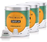 Saula Premium Caffè Biologico Confezione da 3 lattine con 60 capsule compostabili. Compatibile Nespresso®