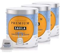 Saula Premium Caffè Decaffeinato Confezione da 3 lattine con 60 capsule compostabili. Compatibile Nespresso®
