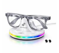 Saulmann Stazione di ricarica e cavo compatibile con Ray-Ban Meta Smart Glasses Gen 1 & 2 con indicatore LED USB-C. Incl. 2 x LED Blocker - SJ7 BIANCO