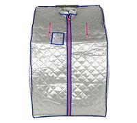 Sauna a infrarossi pieghevole cabina di calore Terapeutica Spa 1000W, Sauna a infrarossi 1 posto portatile,Tenda da sauna pieghevole isolante a quattro strati e generatore di vapore di sauna