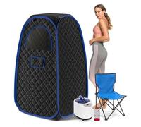 Sauna a vapore pieghevole, sauna portatile for la casa, tenda da box con 2,6 litri, telecomando, sedia, 9 livelli