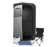 Sauna a vapore portatile, con tenda, sedia pieghevole e vapore, regolabile in tempo e temperatura con telecomando, mini sauna per casa, 1350 W, per case, saune, club, spa