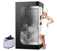 Sauna a Vapore Portatile Mini Sauna Esterna con Telecomando, Sauna Casa Riscaldante Mobile con Generatore di Vapore 2L 1000W, 9 Impostazioni Temperatura, per Disintossicazione