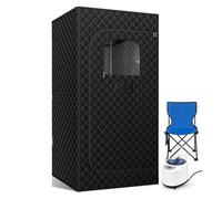 Sauna a vapore portatile, sauna for la casa, tenda da box con 2,6 litri, telecomando nero,6' X, 5,9'