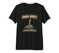 Sauna Addict Finlandese per Sauna a Botte Loyly Steam Sweat Maglietta Premium
