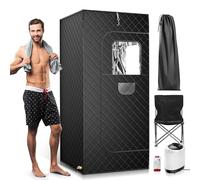 Sauna da Casa 180x85x85cm, 9 Impostazioni di Temperatura e Sauna Portatile per Tutto il Corpo, Dotata di Motore a Vapore da 3 Litri e 1000W, Sauna a Vapore per Disintossicazione, Relax