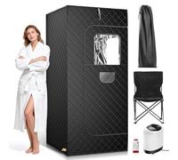 Sauna da Casa, 9 Impostazioni di Temperatura e Sauna Portatile per Tutto il Corpo, Dotata di Motore a Vapore da 3 Litri e 1000W, Sauna a Vapore per Disintossicazione, Relax (180x85x85cm)