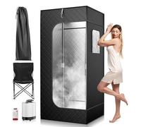 Sauna da Casa, 9 Impostazioni di Temperatura e Sauna Portatile per Tutto il Corpo, Dotata di Motore a Vapore da 2.6 Litri e 1000W, Sauna a Vapore per Disintossicazione, Relax (180x85x85cm)