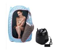 Sauna da casa, Tenda SPA for sauna a e portatile a grandezza naturale, mini bagno in camera 1000W 2.0L cabina for pentola a e nera for facilitare la perdita di peso 'insonnia(Blauw)