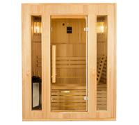 Sauna Finlandese ad Infrarossi 3 Posti 153x110 cm H190 in Legno di Abete Zen 3