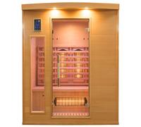 Sauna Finlandese ad Infrarossi 3 Posti 153x128 cm H190 in Legno di Abete Apollon 3