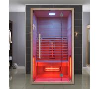 SAUNA INFRAROSSI 100X90 2-3 POSTI FINLANDESE PC USB BLUETOOTH OZONO LED AROMA