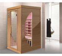 SAUNA INFRAROSSI 120X105 cm FINLANDESE USB DOPPIO PC OZONO LED 7COLORI BLUETOOTH