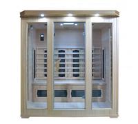 Sauna Infrarossi 175x135 per 4 Persone porta a vetro cromoterapia e ozonoterapia