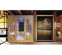 SAUNA INFRAROSSI 180X120 cm FINLANDESE USB DOPPIO PC OZONO BLUETOOTH LED 7 COLOR