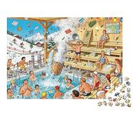 Sauna norvegese dopo lo sci Puzzle in Legno Impermeabile DIY Puzzles Da 1000 Pezzi Per Adulti Impossibili Per Decorazioni Domestiche