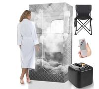 Sauna Portatile 3L Sauna Esterna Sauna Portatile Corpo Completo, Spa Portatile con 1000W Vapozone Portatile, Sedia pieghevole, Telecomando, 180 x 80 x 80 cm Grande Spazio, Sauna Sudorazione, Detox