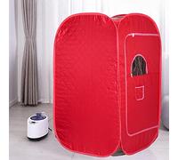 Sauna Portatile con Telecomando, Sauna da Casa, Sauna Mobile a Vapore Sauna Domestica Cabina Termica Sauna per Sedersi Cabina Sauna (B-80 * 80 * 135cm Rosso)