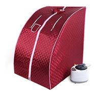 Sauna Portatile con Telecomando, Sauna Mobile a Vapore Sauna Domestica Cabina Termica Sauna per Sedersi Cabina Sauna (E-75 * 35 * 25cm rosso)
