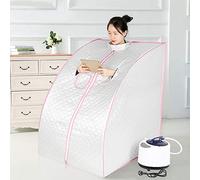 Sauna Portatile con Telecomando, Sauna Mobile a Vapore Sauna Domestica Cabina Termica Sauna per Sedersi Cabina Sauna (E-75 * 35 * 25cm Argento)