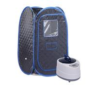 Sauna Portatile For La Casa Saune A Vapore Portatili For Tutto Il Corpo Pieghevoli Con 2L 1000 Watt Steamer Home Spa(Black Blue Set)