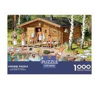 Sauna sul lago finlandese Puzzle in Legno Impermeabile DIY Puzzles Da 1000 Pezzi Regali Per Adulti Divertenti Per Decorazioni Domestiche