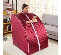 Saunas Portatile,Mini Sauna Mobile a Vapore,Bagno di Vapore Box Sauna,Mini Saune Macchina Personal Sauna for Home,Alleviare la Fatica, Disintossicare e Perdere Peso (75 * 35 * 25cm rosso)