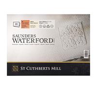 SAUNDERS WATERFORD SERIES ST Cuthberts blocco carta per acquerello,collato 4 lati 31x23cm,20 fogli, bianco naturale, grana satinata, 300gm