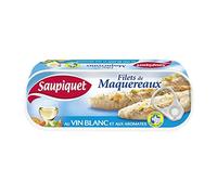 Saupiquet - Filets de maquereaux marinés au muscadet et aux aromates - La boîte de 176g - (pour la quantité plus que 1 nous vous remboursons le port supplémentaire)