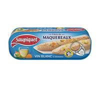 Saupiquet - Reti di sgombro per vino bianco e aromi, 176 g, 5 pezzi - Venduti in set - Spedizione gratuita in Francia
