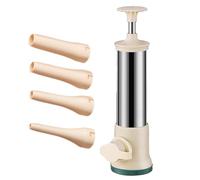 Sausage Maker - MANUAL SAUSAGE SUMPER MACCHER | 304 Filler di carne in acciaio inossidabile con velocità di riempimento regolabile | Strumento di riempimento di Saussage - 4 ugelli per salsicce fatte