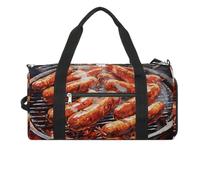 Sausage on Fire - Borsone da palestra per uomo e donna, impermeabile, da viaggio, leggero, per viaggi, sport, colore bianco, taglia unica