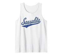 Sausalito Marin County Varsity Script Maglia Sportiva Classica Canotta