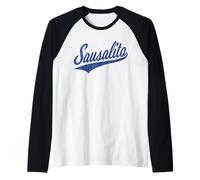 Sausalito Marin County Varsity Script Maglia Sportiva Classica Maglia con Maniche Raglan