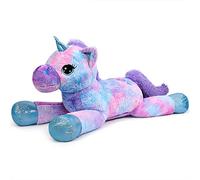 Sausudols Peluche Unicorno Gigante 60cm - Peluche Tenero Jumbo per Ragazze Morbido Cuscino di Peluche Unicorno Regalo per Compleanno, Natale, San Valentino Blu
