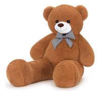 Sausudols XXL Orsacchiotto Orso di Peluche 120 cm di Altezza Giganti Orso Peluche per Fidanzata Teddy Bear Regalo per Compleanno Natale e San Valentino Marrone Scuro