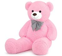 Sausudols XXL Orsacchiotto Orso di Peluche 120 cm di Altezza Giganti Orso Peluche per Fidanzata Teddy Bear Regalo per Compleanno Natale e San Valentino Rosa