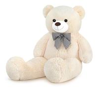 Sausudols XXL Orsacchiotto Orso di Peluche 120 cm di Altezza Giganti Orso Peluche per Fidanzata Teddy Bear Regalo per Compleanno Natale e San Valentino Bianco