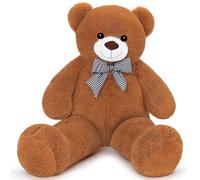 Sausudols XXXL Orsacchiotto Orso di Peluche 140 cm di Altezza Giganti Orso Peluche per Fidanzata Teddy Bear Regalo per Compleanno Natale e San Valentino Marrone Scuro