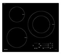SAUTER SPI6300 - Table de cuisson induction - 3 zones - 7200 W - L 60 x P 52 cm - Revetement verre - Noir